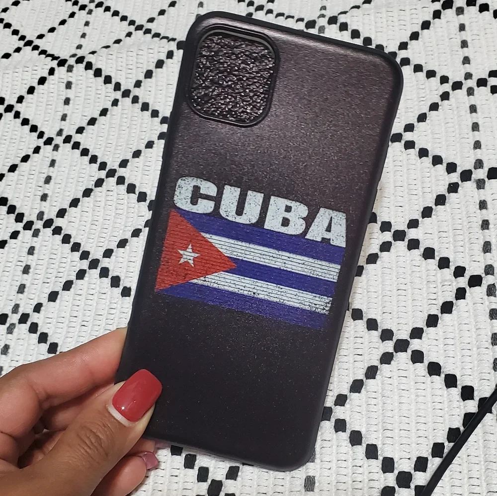 Iphone 11 Pro Max Cuba Flag Print Rubber Case